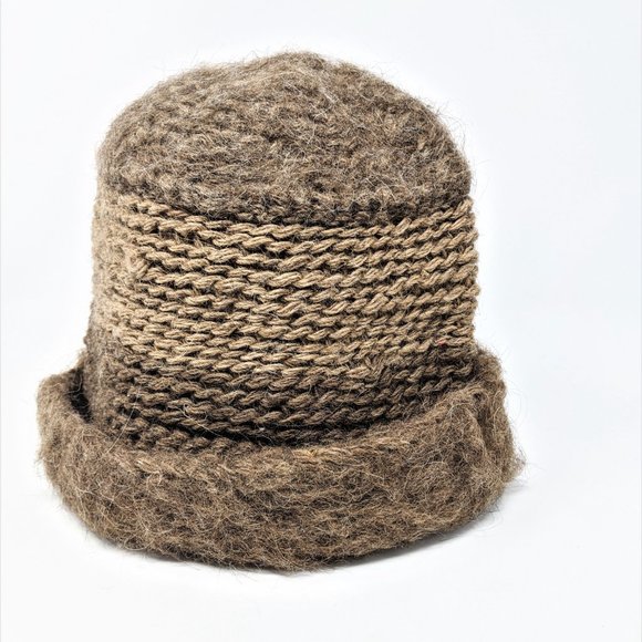 Azerbaijan 100% wool vintage winter knitted hat - brown - Picture 4 of 5